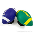 Blaues grünes Gummi -Gummi -Fußball -Football -Logo